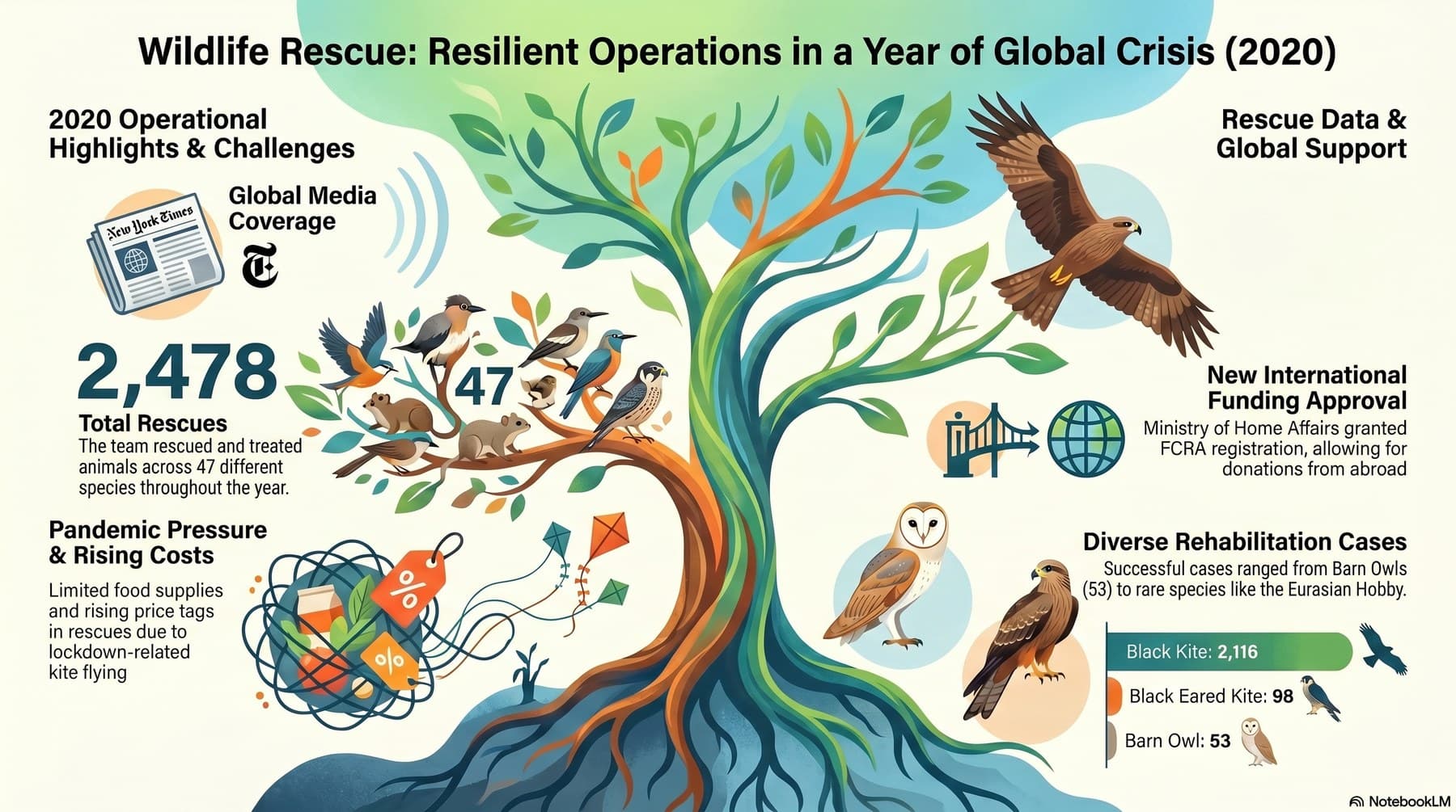 2020 Annual Report infographic — one-page visual summary