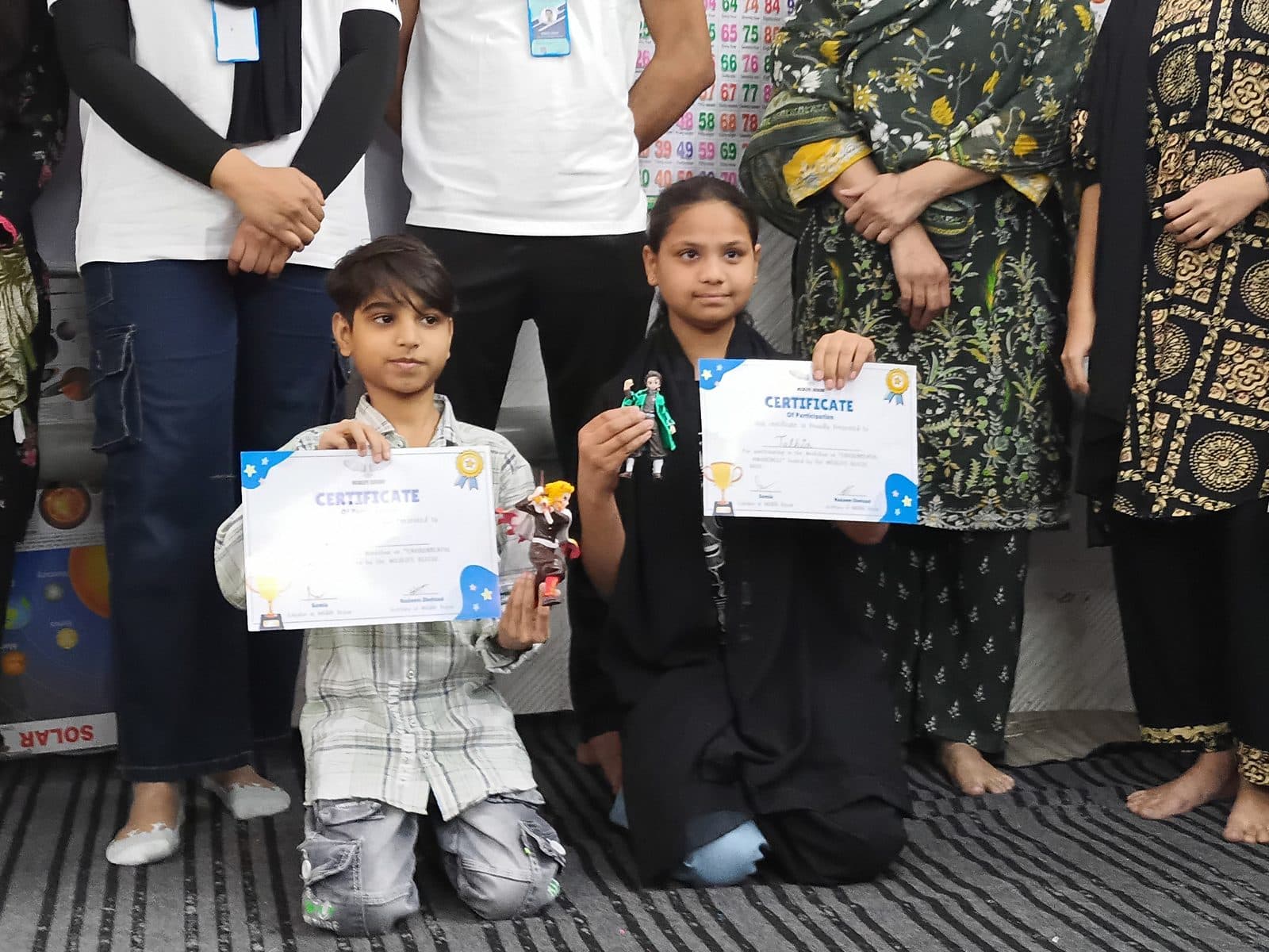 Children with their gifts at the Wildlife Rescue education and outreach event