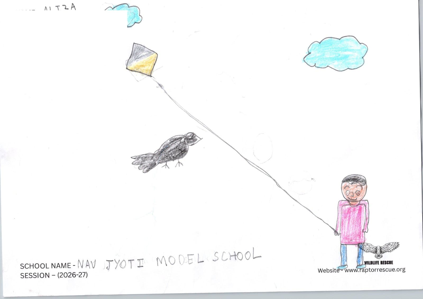 A child's contest drawing from the Wildlife Rescue session